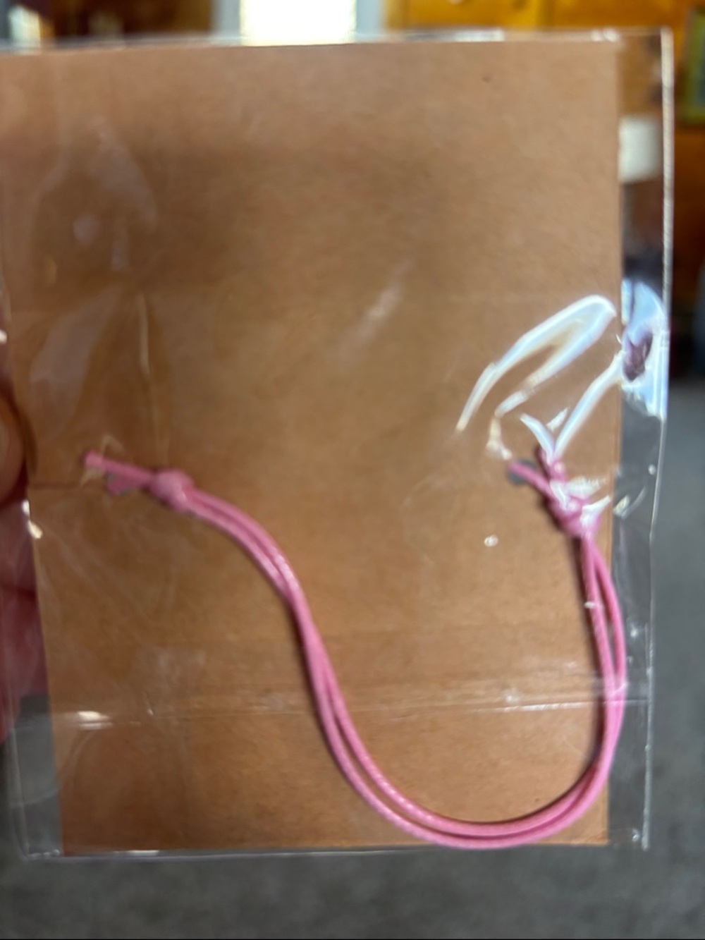 Make a Wish Pink Heart Cord Bracelet - Picture 2 of 2